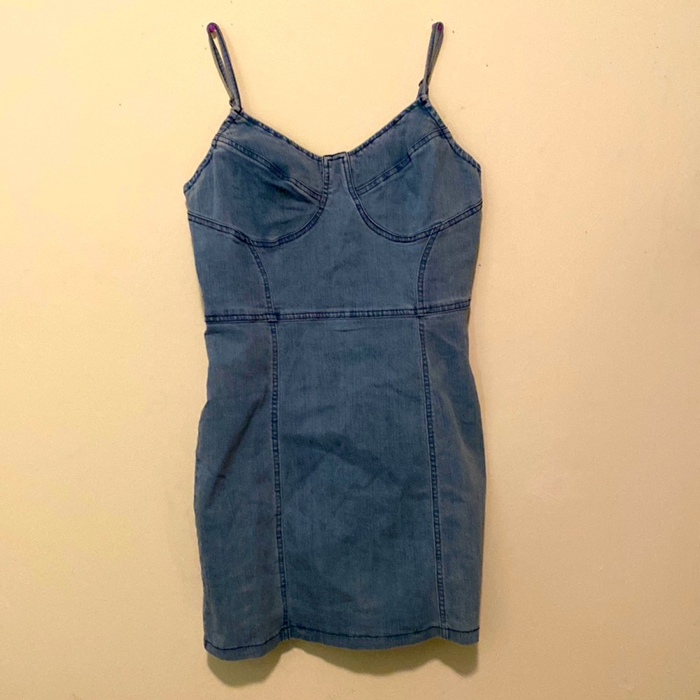 A stylish denim dress